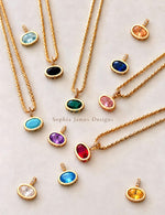 Load image into Gallery viewer, The Oval Gem Necklace
