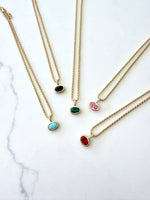 Load image into Gallery viewer, The Oval Gem Necklace
