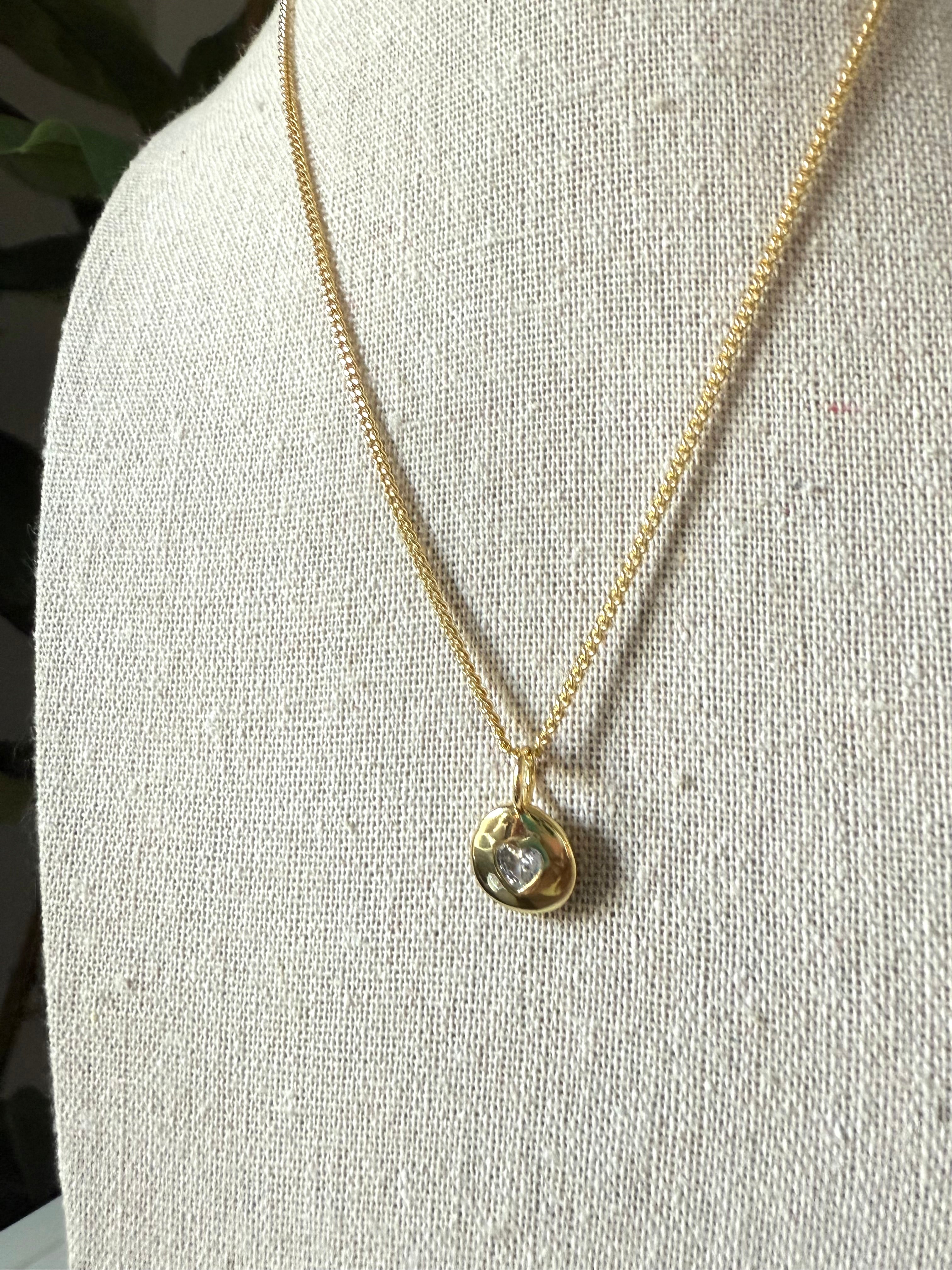 Birthstone Heart Necklace