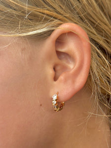 Hailee Heart Huggies Earrings