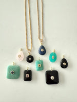 Load image into Gallery viewer, Gemstone Necklace on Gold Dot Chain
