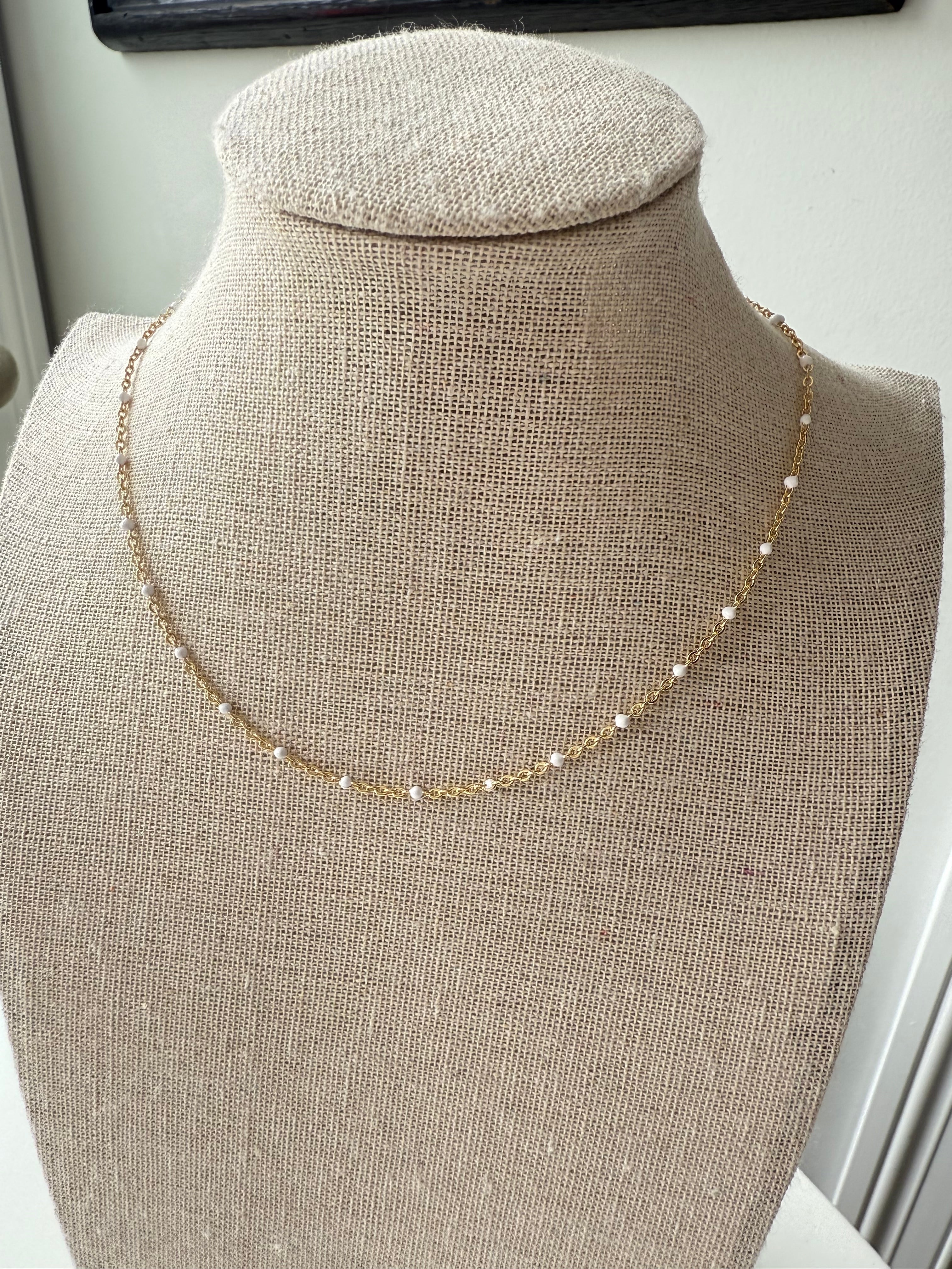The KATE Enamel Ball Chain Necklace and Choker