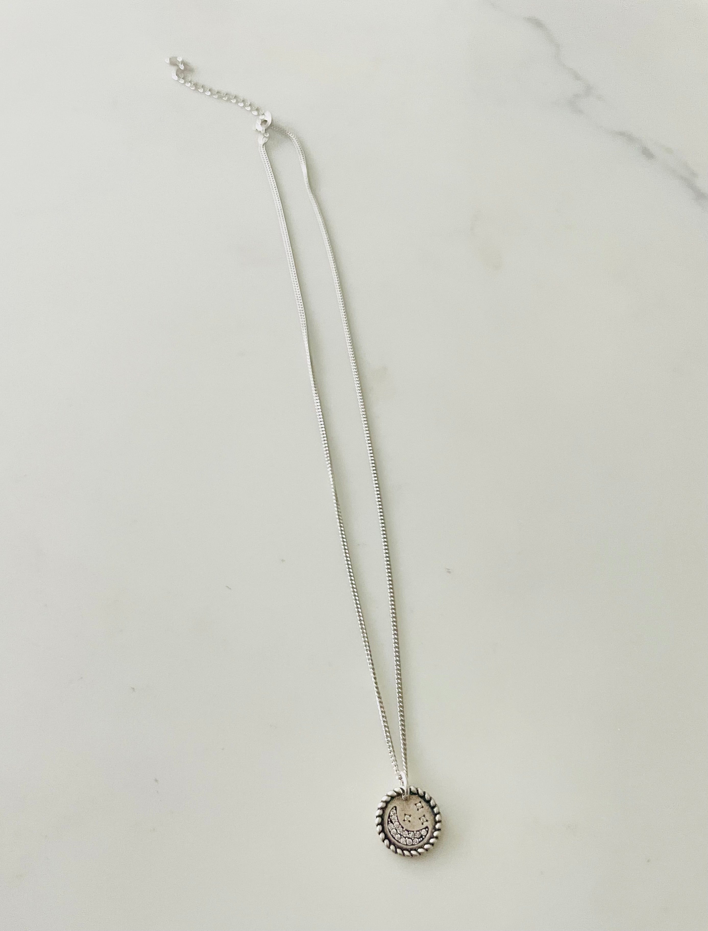 Sterling Silver Moon and Star Necklace
