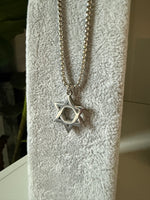 Load image into Gallery viewer, Jewish Star, Star of David Silver Pendant Necklace
