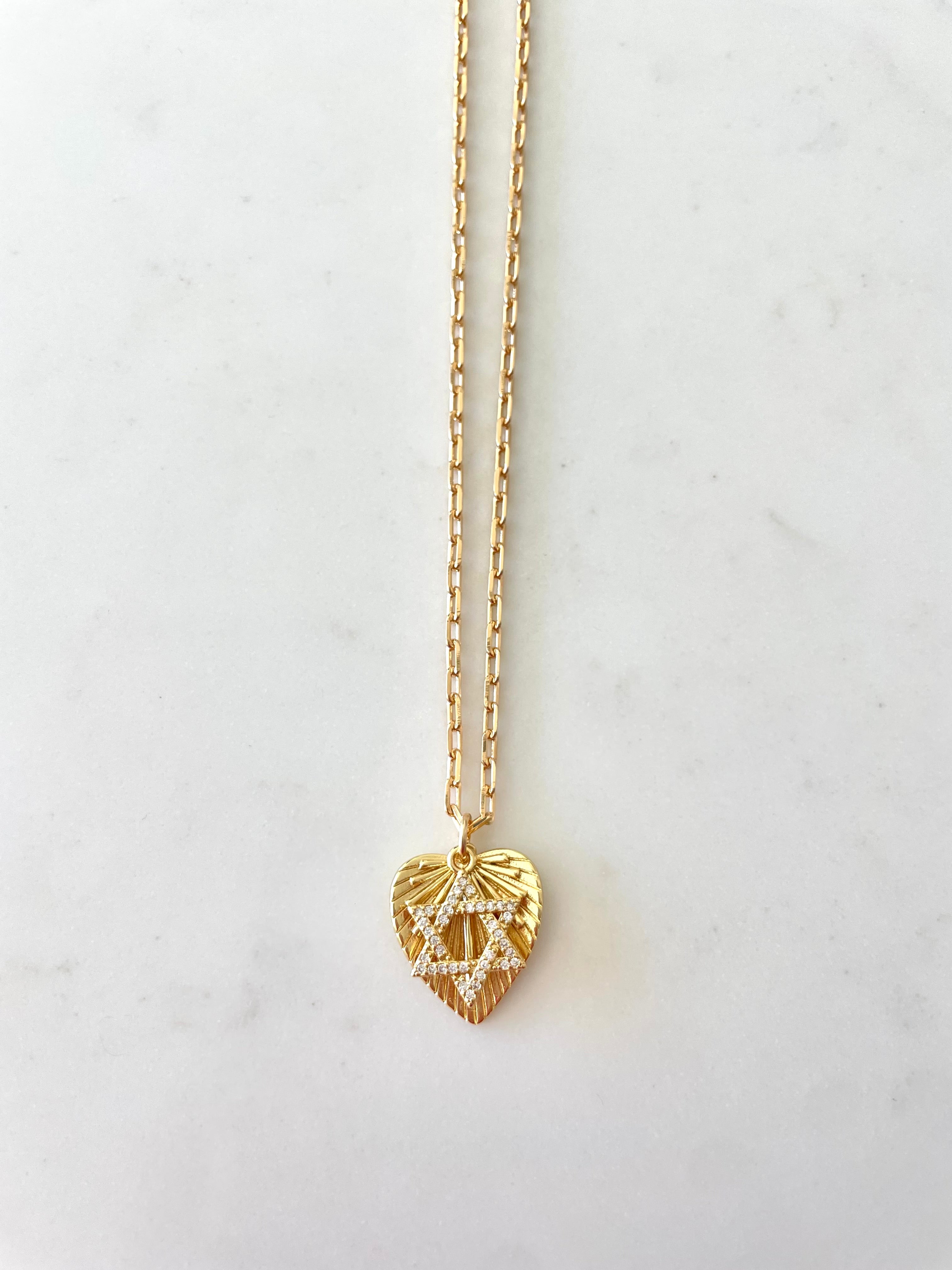 Star of David Love Necklace