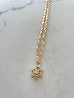 Load image into Gallery viewer, Star and Hamsa Necklace
