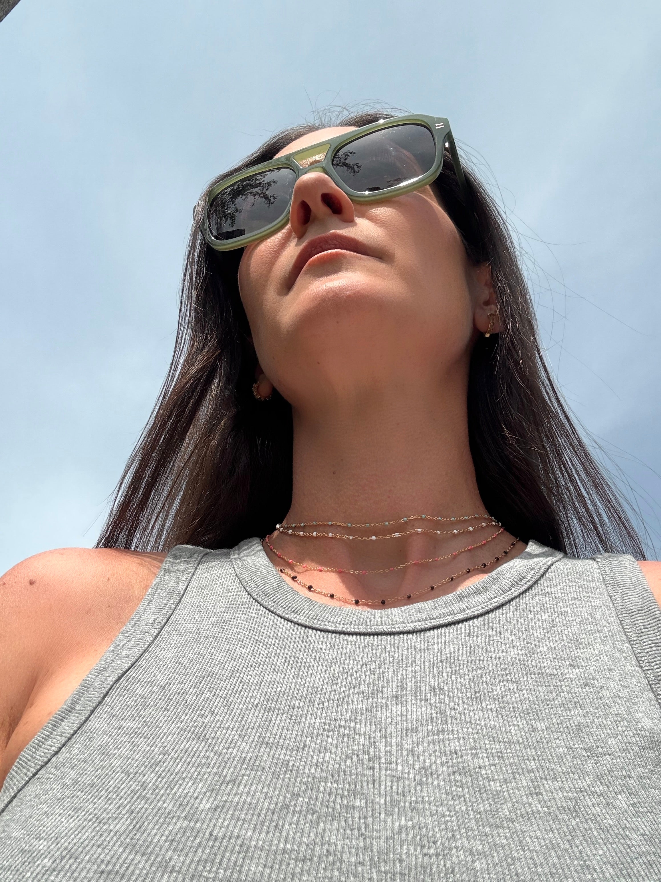 The KATE Enamel Ball Chain Necklace and Choker
