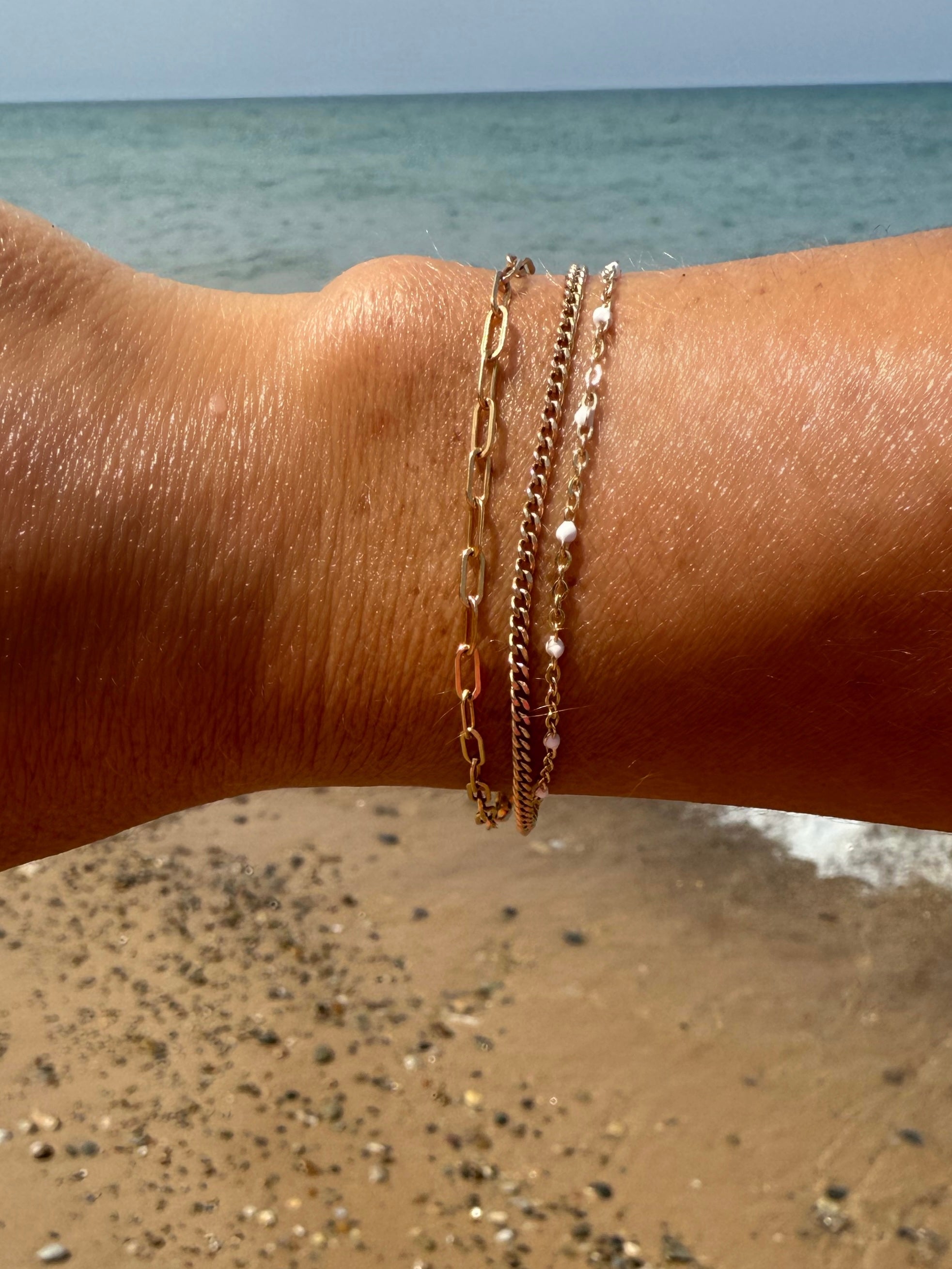 Delicate Gold Filled Paperclip Chain Bracelet