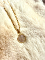 Load image into Gallery viewer, The Lumi Pave Disc Necklace
