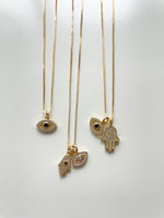 Load image into Gallery viewer, Evil Eye and Hamsa Necklaces -  Benefitting Israeli’s frontline workers to aid victims of war
