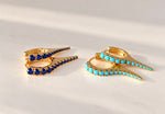 Load image into Gallery viewer, Huggie Spike Earrings, 4 colors
