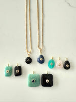 Load image into Gallery viewer, Gemstone Necklace on Gold Dot Chain
