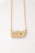 Load image into Gallery viewer, Personalized Bubble Pave Name Necklace
