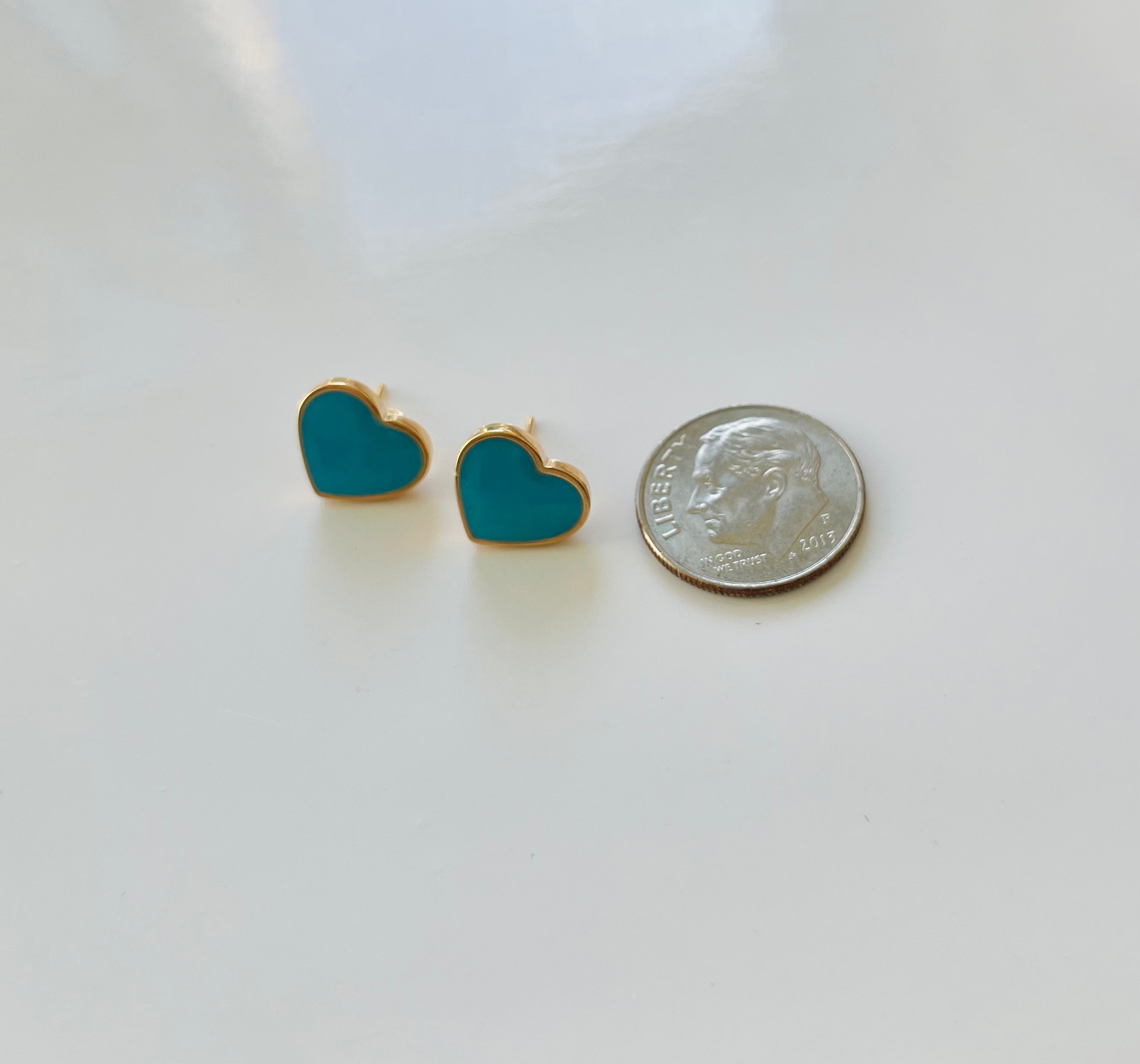 Colored Heart Earrings