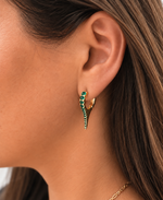 Load image into Gallery viewer, Huggie Spike Earrings, 4 colors
