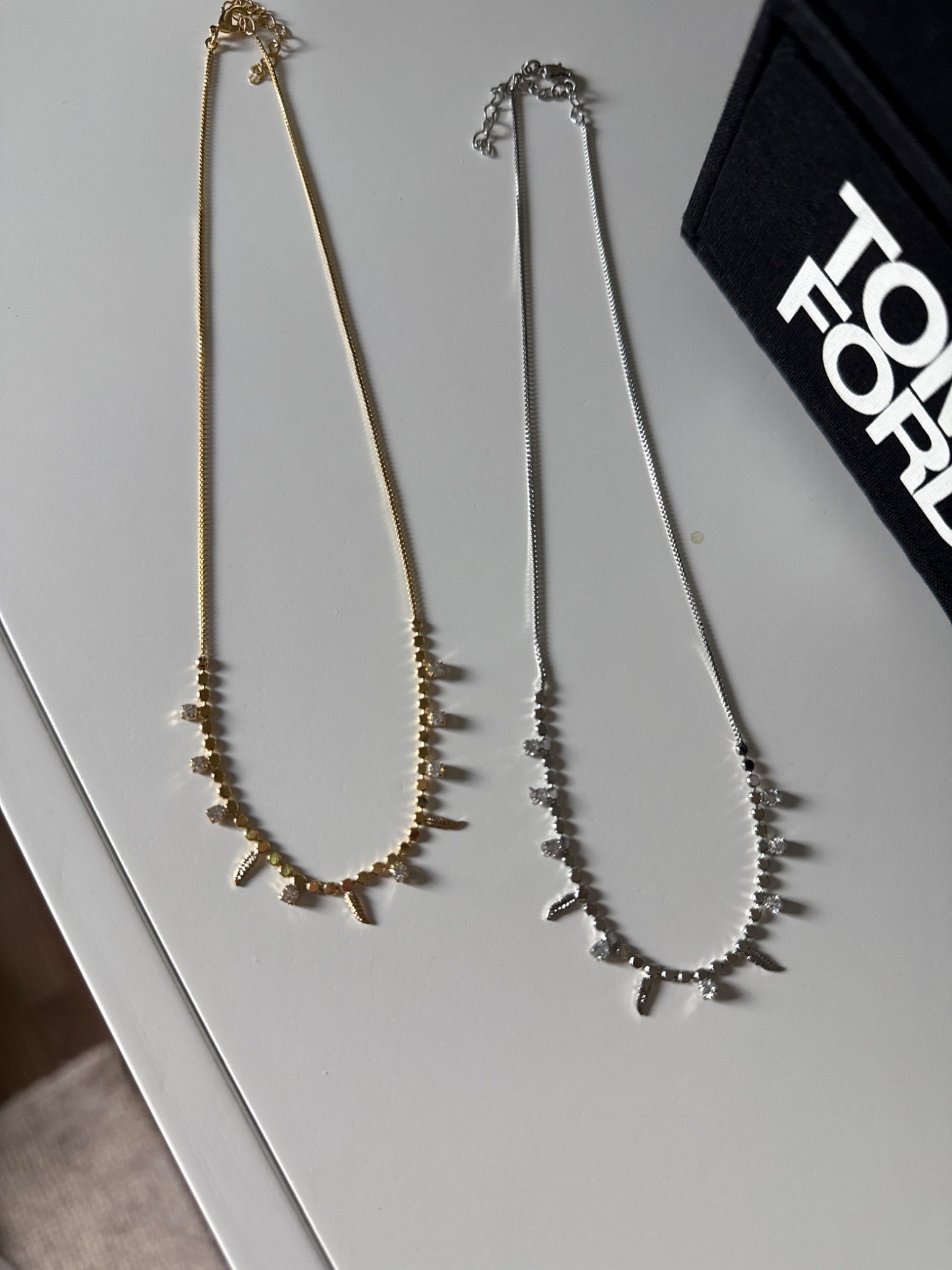 Mini Spark Necklace, Gold or Silver