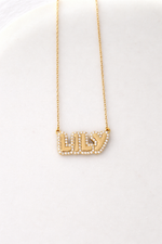 Load image into Gallery viewer, Personalized Bubble Pave Name Necklace
