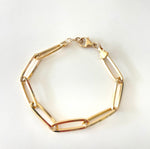 Load image into Gallery viewer, Oval Large Chain Link Gold Bracelet
