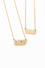 Load image into Gallery viewer, Personalized Bubble Outline Name Necklace
