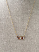 Load image into Gallery viewer, Personalized Bubble Outline Name Necklace
