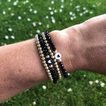 Load image into Gallery viewer, Loveland Black Beaded Bracelet with Heart Bead
