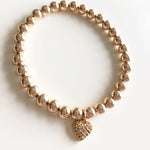 Load image into Gallery viewer, 14k Gold Filled Beaded Bracelet with Charm
