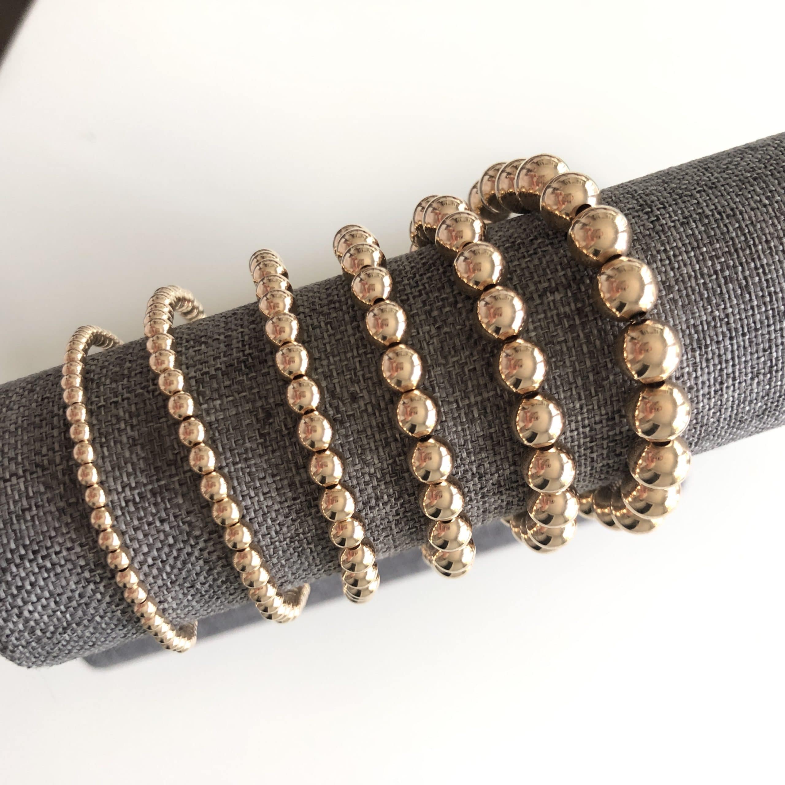 Bloomfield Gold Textured Ball Bracelet – Caroline Hill