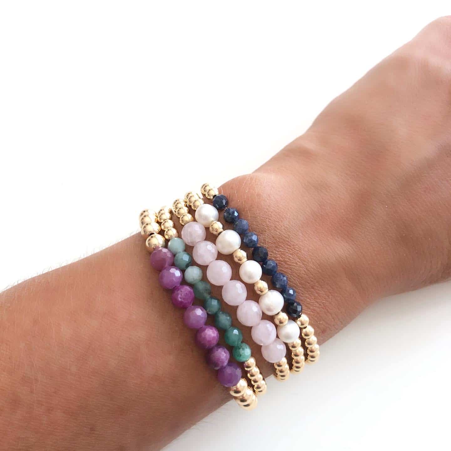 The Lottie, Pearl and Gold Beaded Bracelet