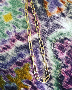 Large Chain Link Necklace, Gold Filled
