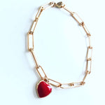 Load image into Gallery viewer, The Andi, Chain Link with heart charm
