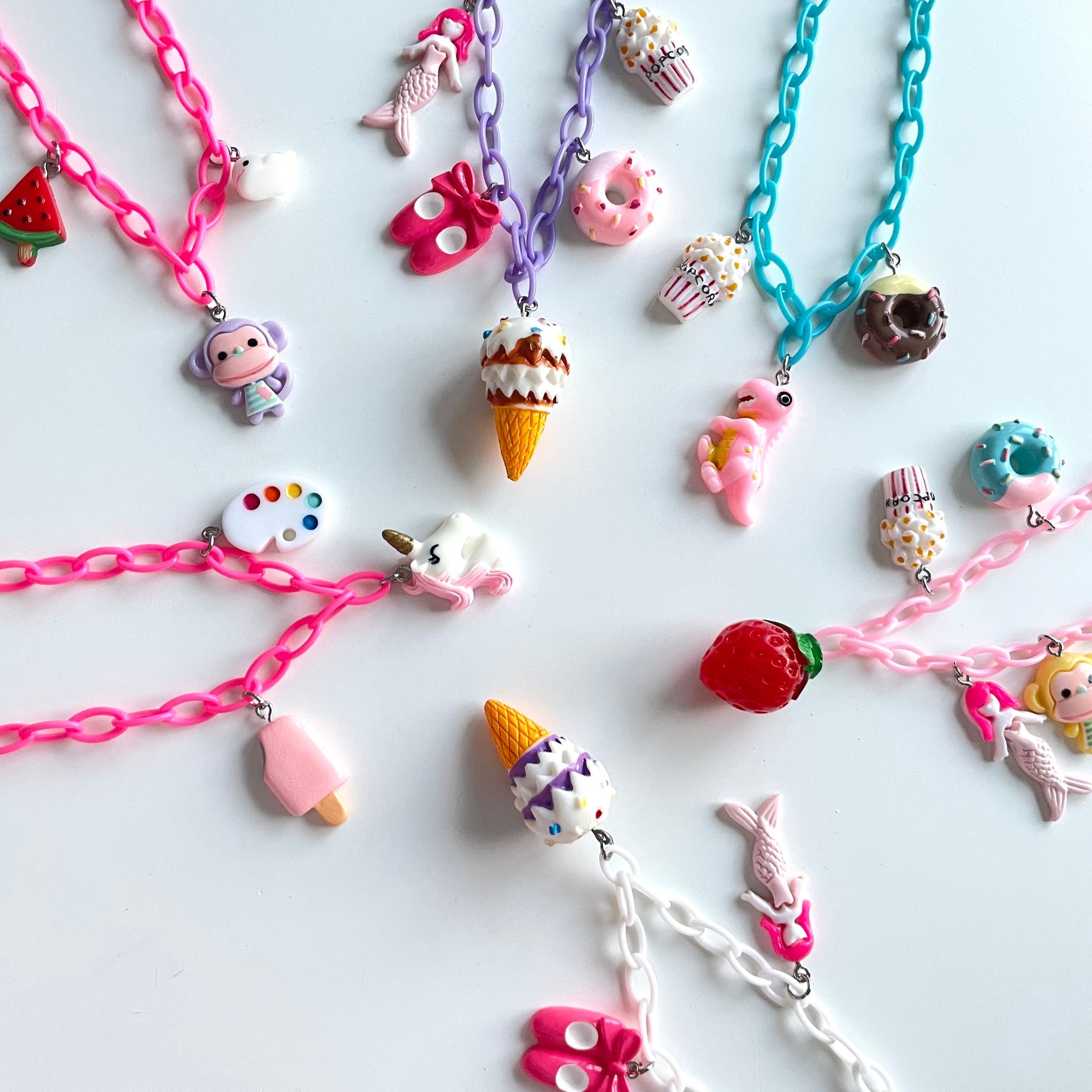 80's Inspired Charm Necklace