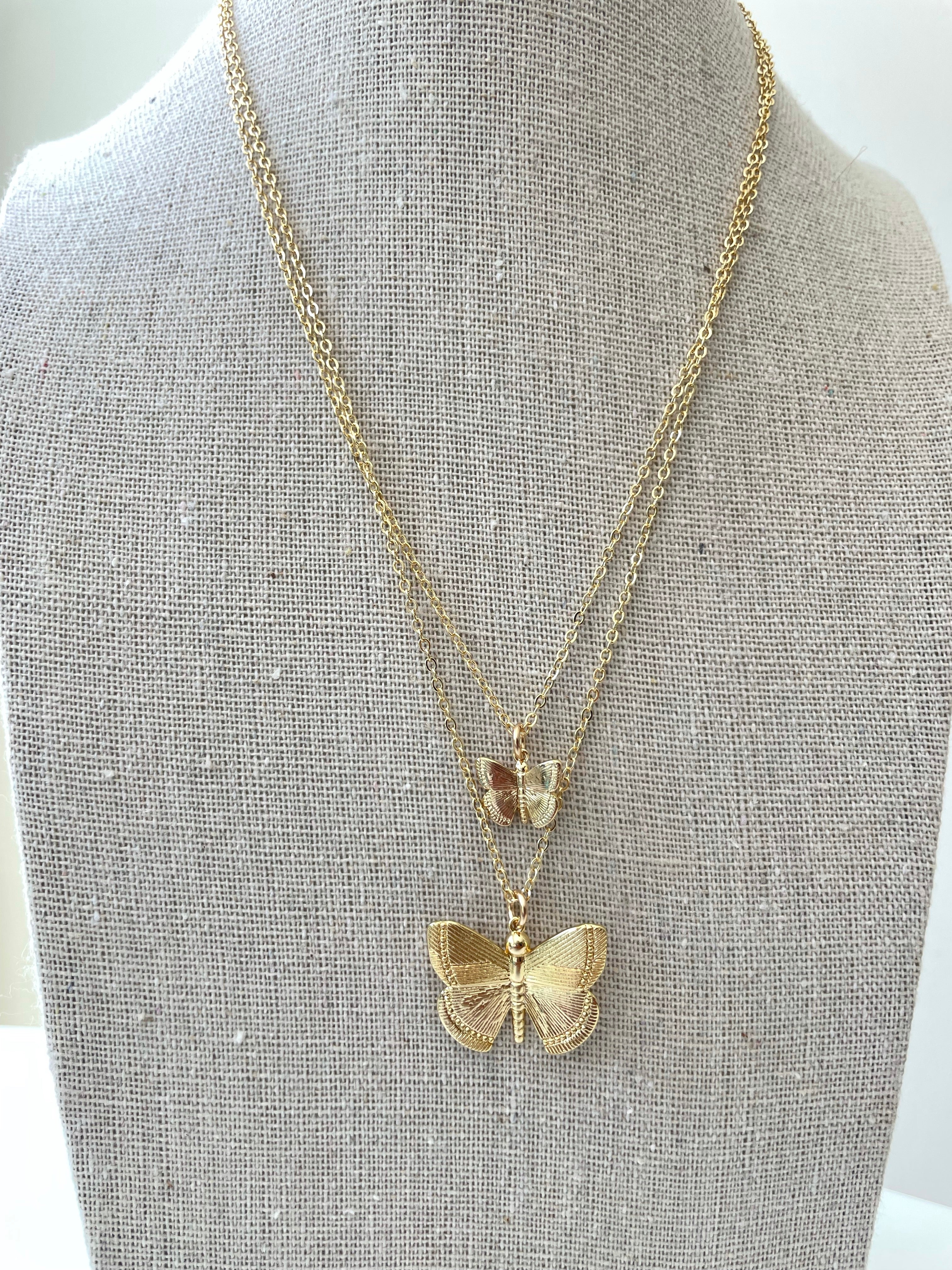 Butterfly Charm Necklace, Small