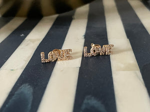 Pave Love Earrings