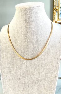 Gold Herringbone Necklace, various sizes