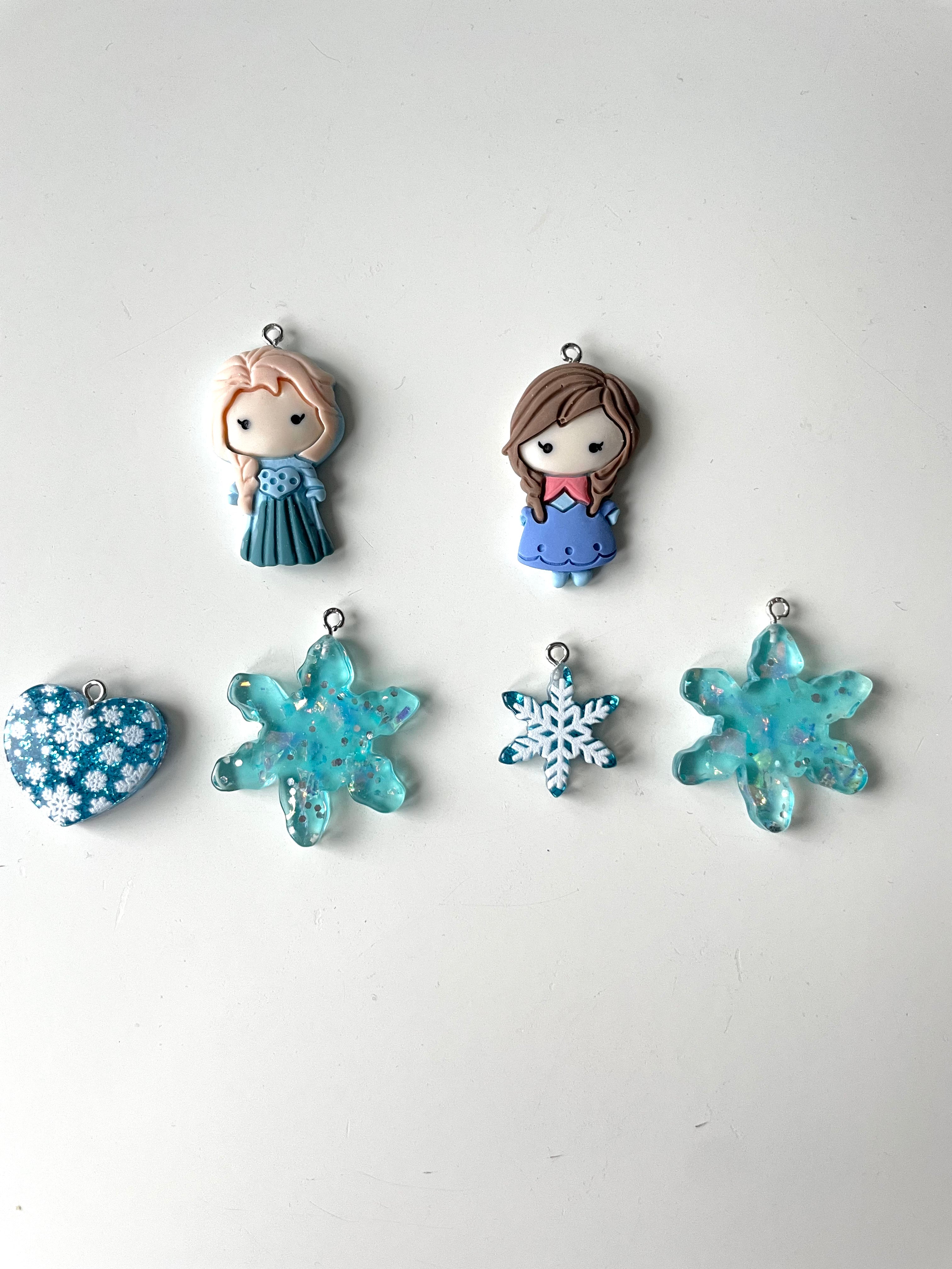 Frozen Characters and Snowflake Necklaces
