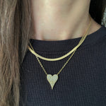 Load image into Gallery viewer, Gold Herringbone Necklace, various sizes
