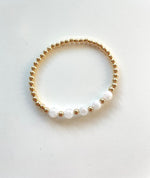 Load image into Gallery viewer, 14k Gold Beaded Bracelet with Moonstone

