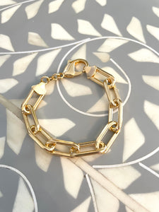 Chunky Paperclip Chain Link Bracelet