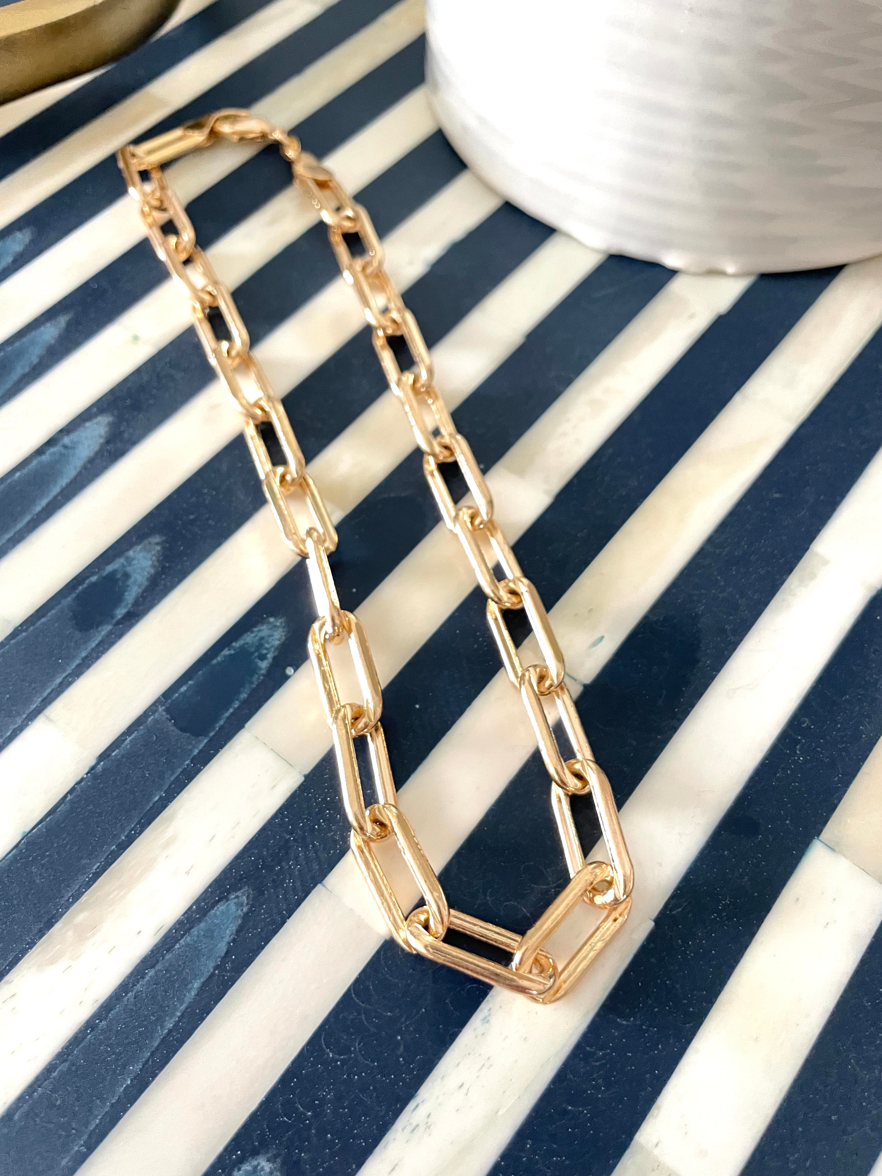 Batten Chunky Paperclip Necklace – Julio Designs Store