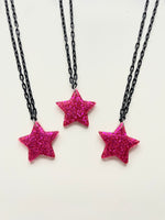 Load image into Gallery viewer, Pink Glittery Star Charm Necklace
