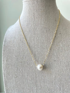 Pearl Necklace on Dainty Gold Chain