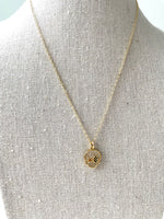 Load image into Gallery viewer, Skull Necklace on Gold Dainty Chain

