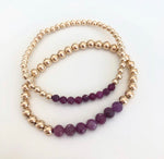 Load image into Gallery viewer, Ruby and Gold Beaded Bracelet
