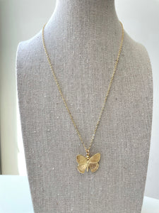 Butterfly Charm Necklace, Large