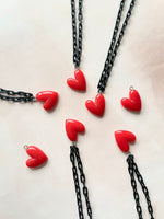 Load image into Gallery viewer, Red Heart Necklace on Chain
