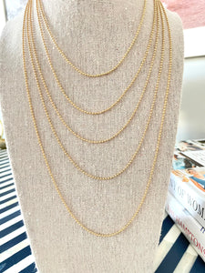 Dainty Gold Ball Chain Necklace