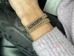 Load image into Gallery viewer, Hematite Bar Gold or Silver Beaded Bracelet
