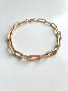 Golden Sparkles Chain Link Bracelet