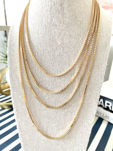 Box Chain Necklace, Gold