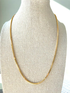 Box Chain Necklace, Gold